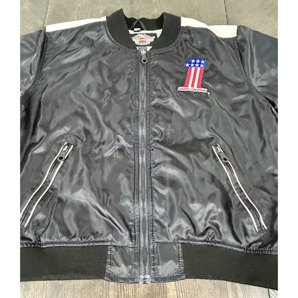 Harley Davidson Jacket Men's M Full Zip Logo Embroidered Racing Evel Knievel USA - Picture 3 of 13